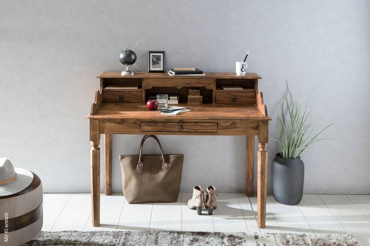 Schreibtisch natur B/H/T: ca. 115x100x60 cm