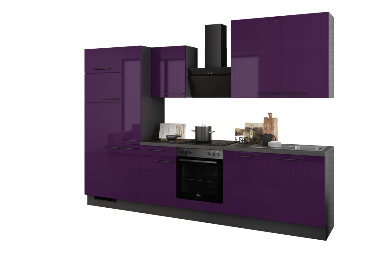 artego Küchenblock Sigma violett B/T: ca. 310x60 cm
