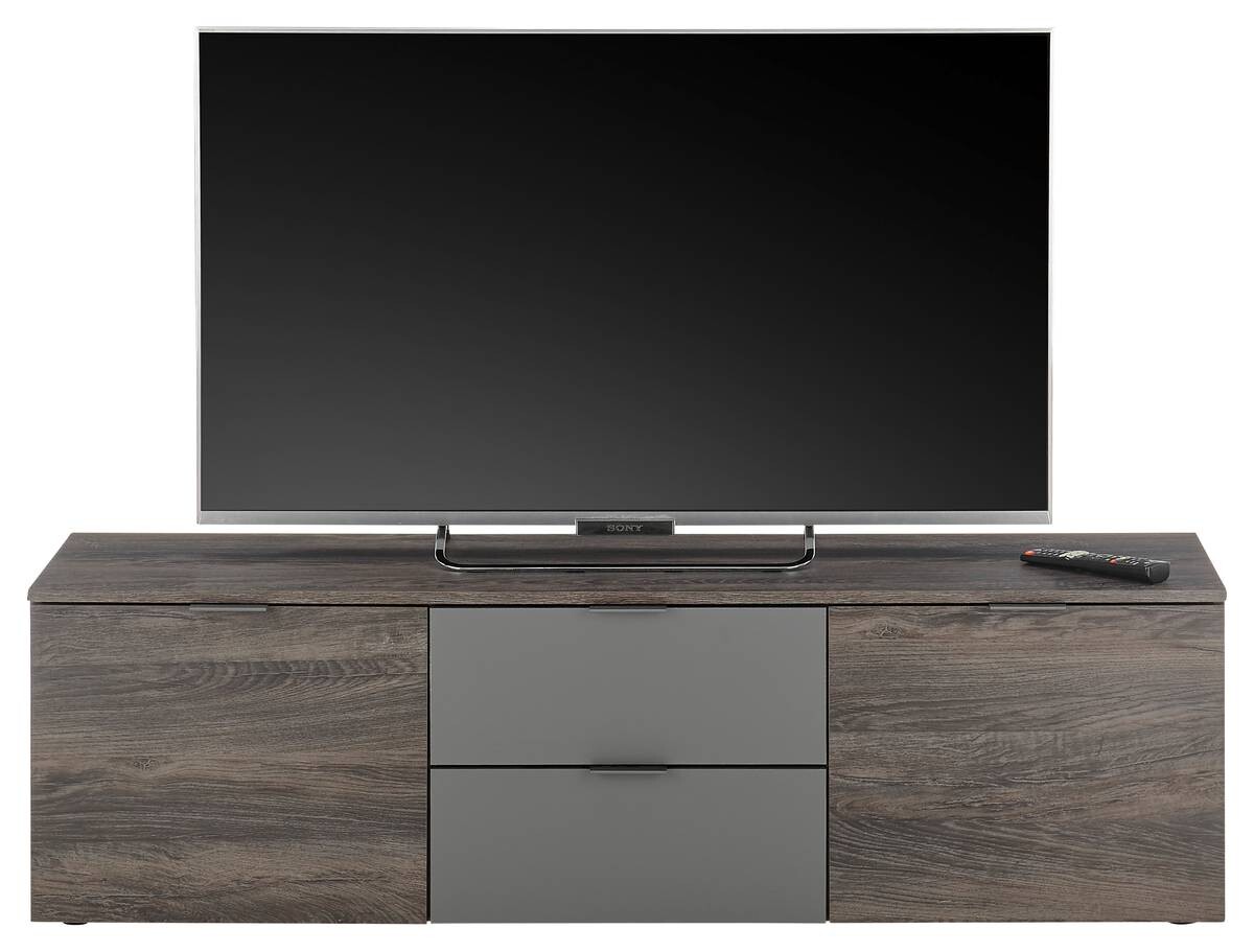 TV-Lowboard Cremona Rima Oak Nachbildung dunkelgrau B/H/T: ca. 150x43x38 cm