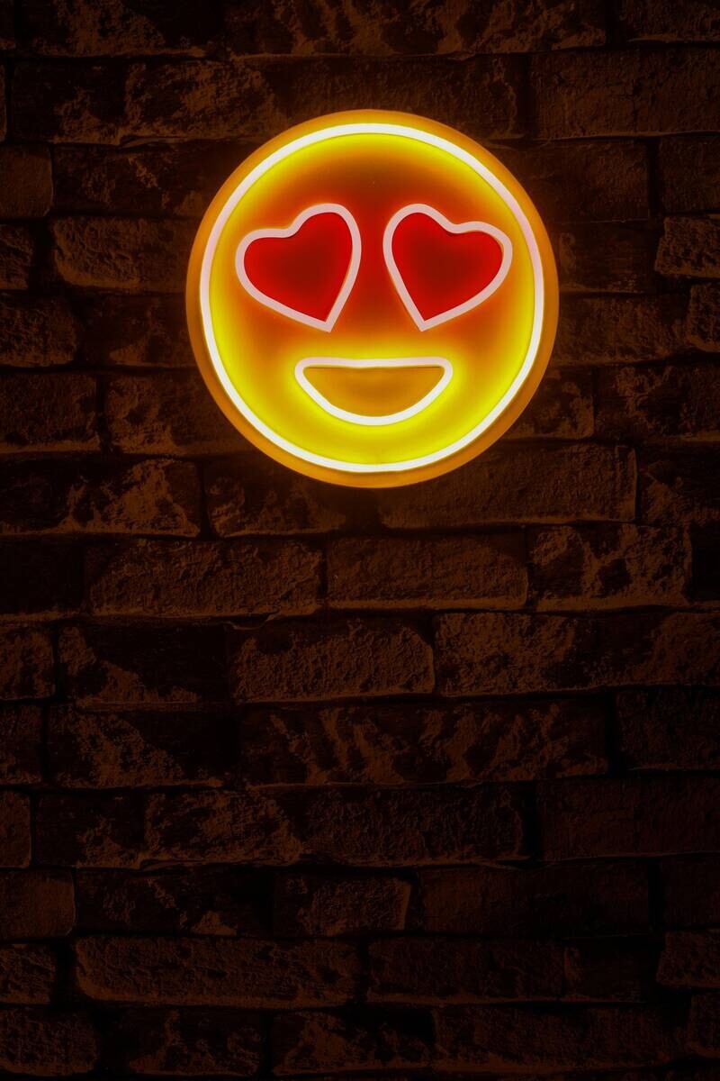 Opviq LED-Wandleuchte rot gelb PVC B/H/T/L: ca. 27x27x2x27 cm