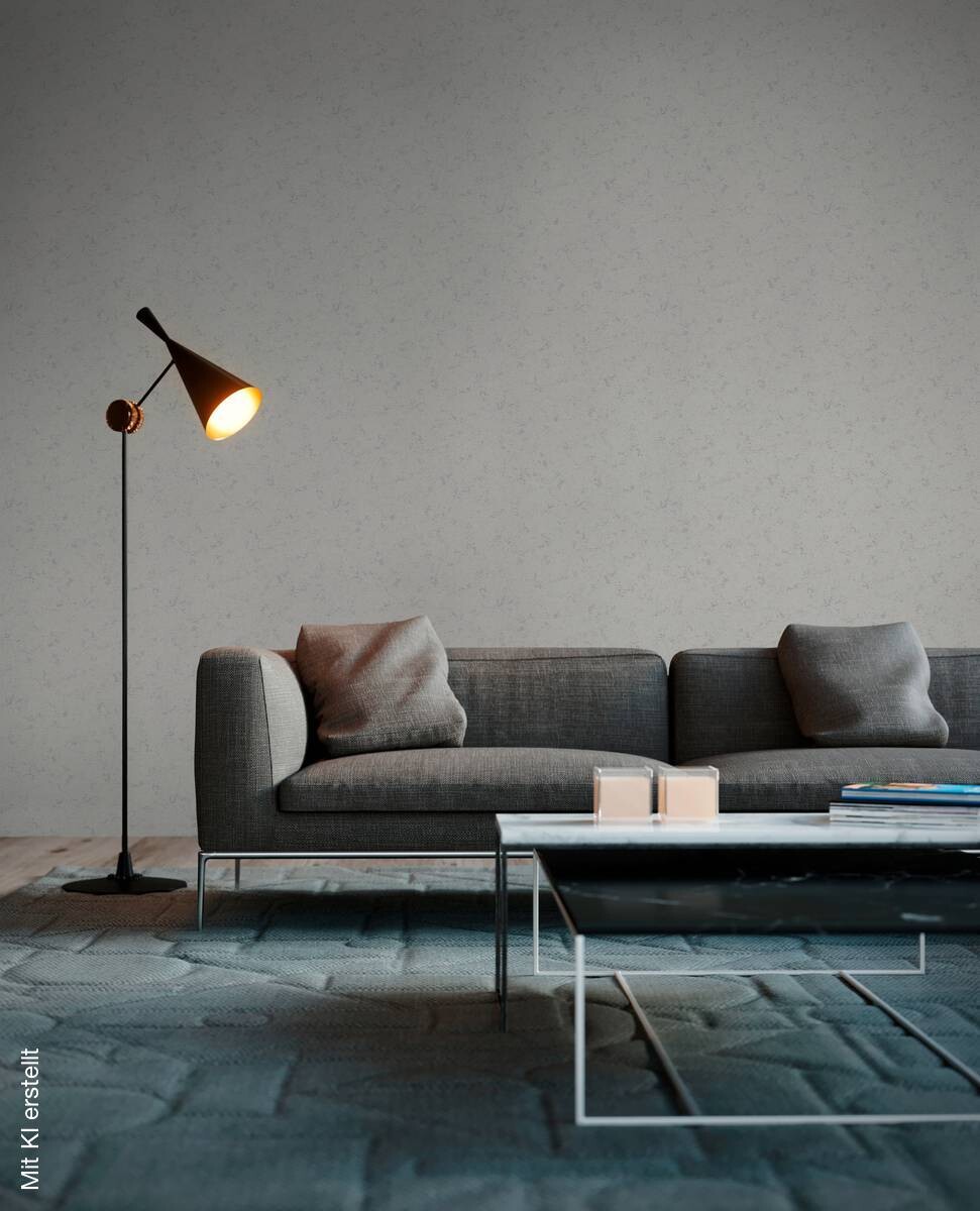 A.S.Creation Vliestapete Attractive Uni weiß grau B/L: ca. 53x1005 cm
