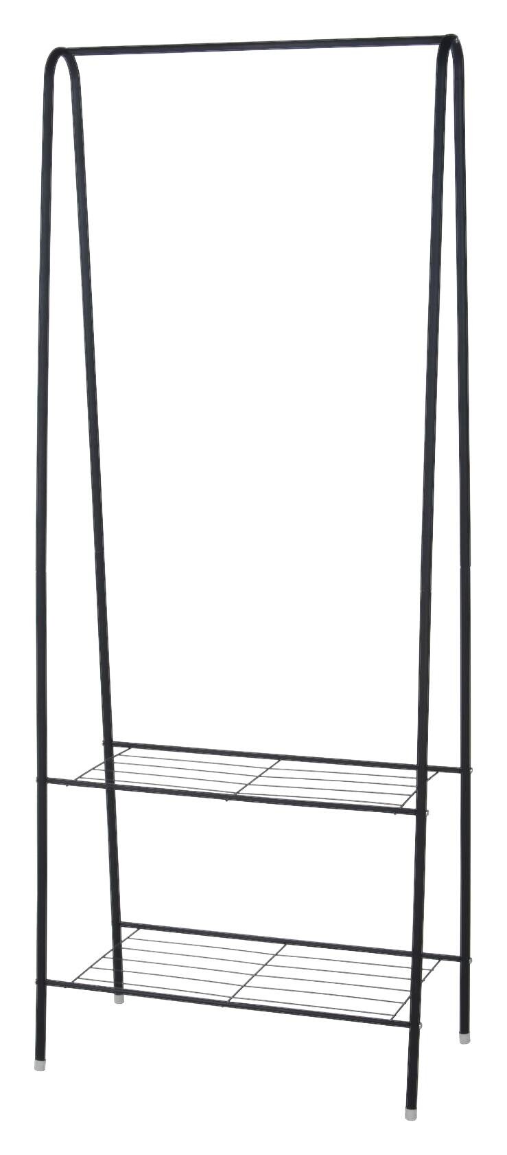 Kleiderständer schwarz Metall B/H/T: ca. 61x152x34 cm