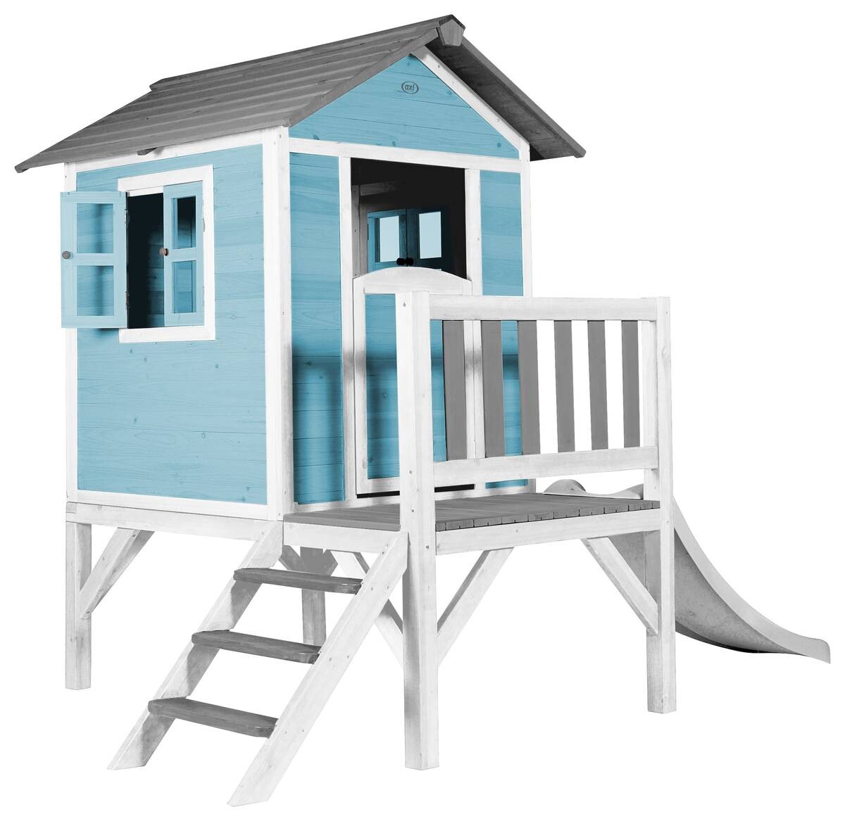 AXI Spielhaus Lodge XL blau B/H/L: ca. 240x189x167 cm