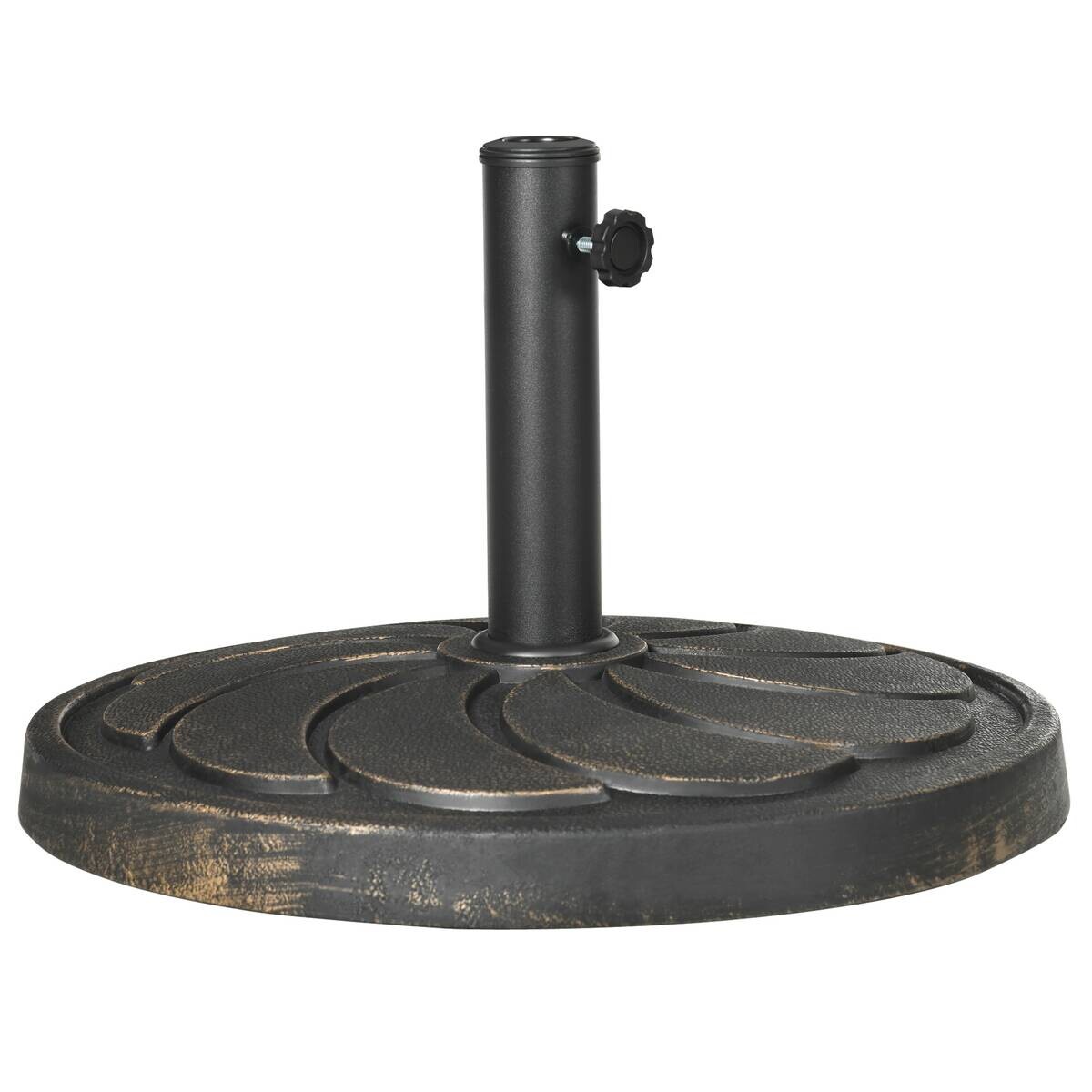 Outsunny Schirmständer bronze Polypropylen B/H/L: ca. 53,5x53,5x33 cm