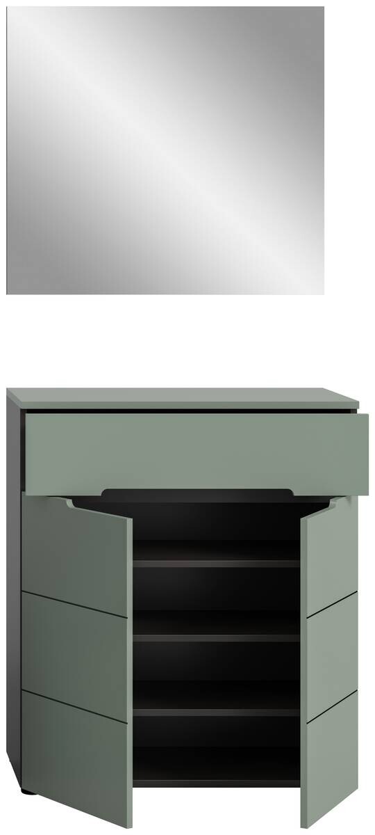 Garderobe Canu grün basaltgrau Nachbildung B/H/T: ca. 80x190x37 cm