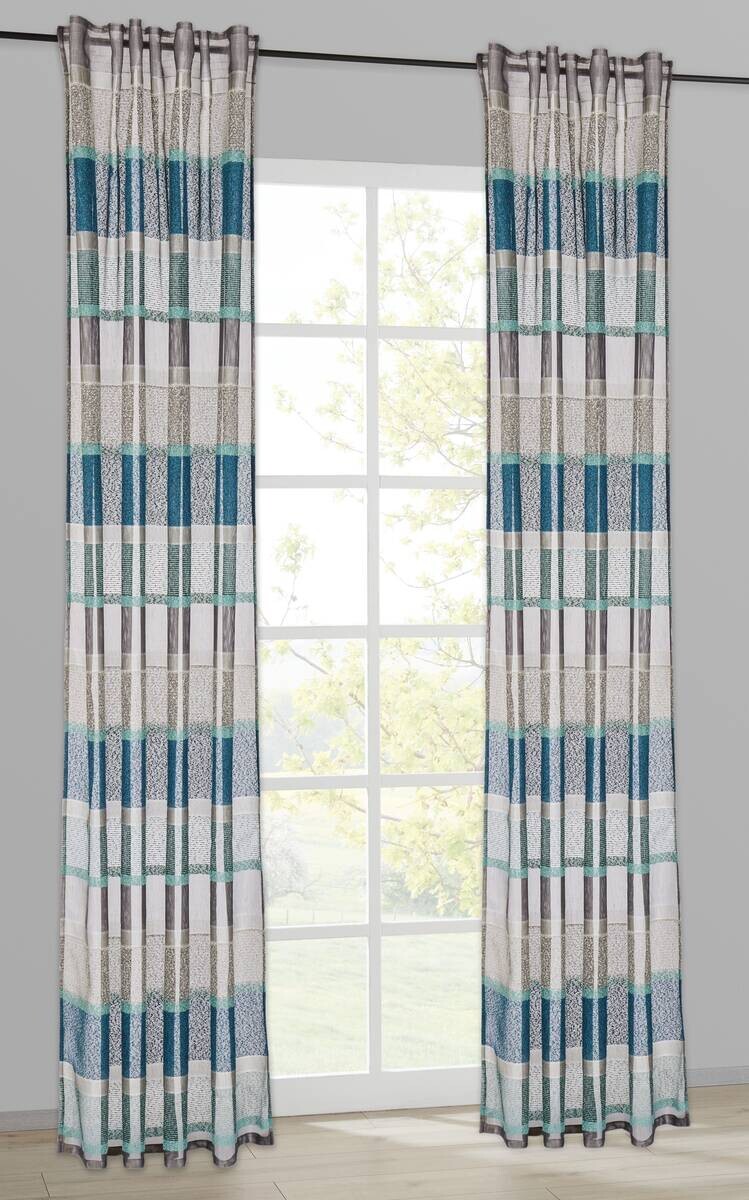 Kombivorhang Chelsea blau B/L: ca. 145x245 cm