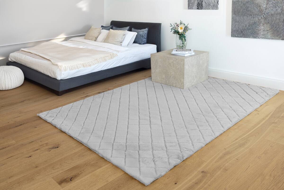 Padiro Hochflorteppich Imala 125 grau B/H/L: ca. 200x3x290 cm