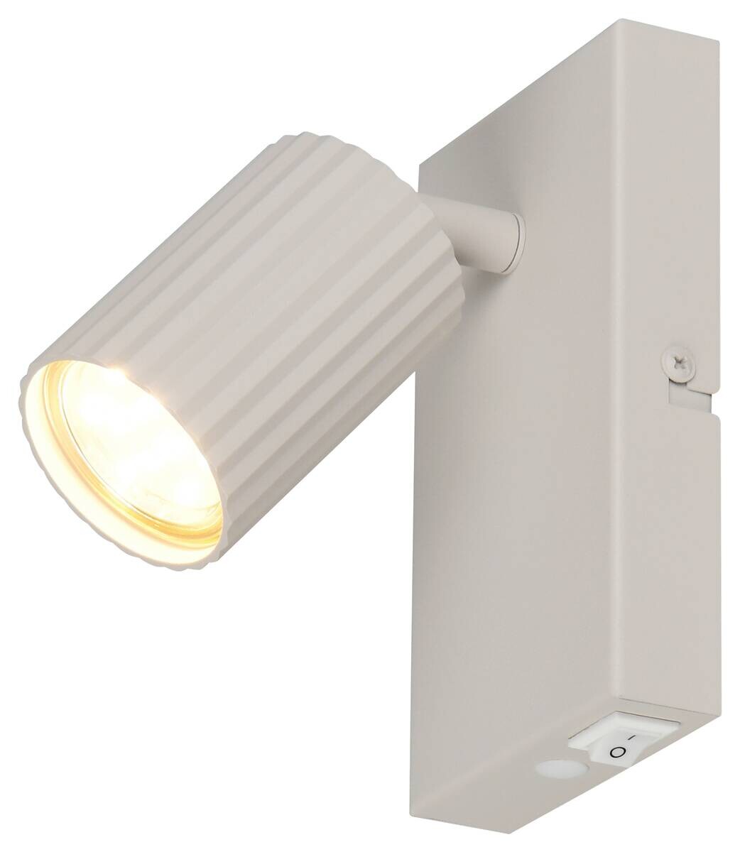 Reality Spot Soka grau Metall B/H/L: ca. 9x15x14,5 cm GU10 1 Brennstellen