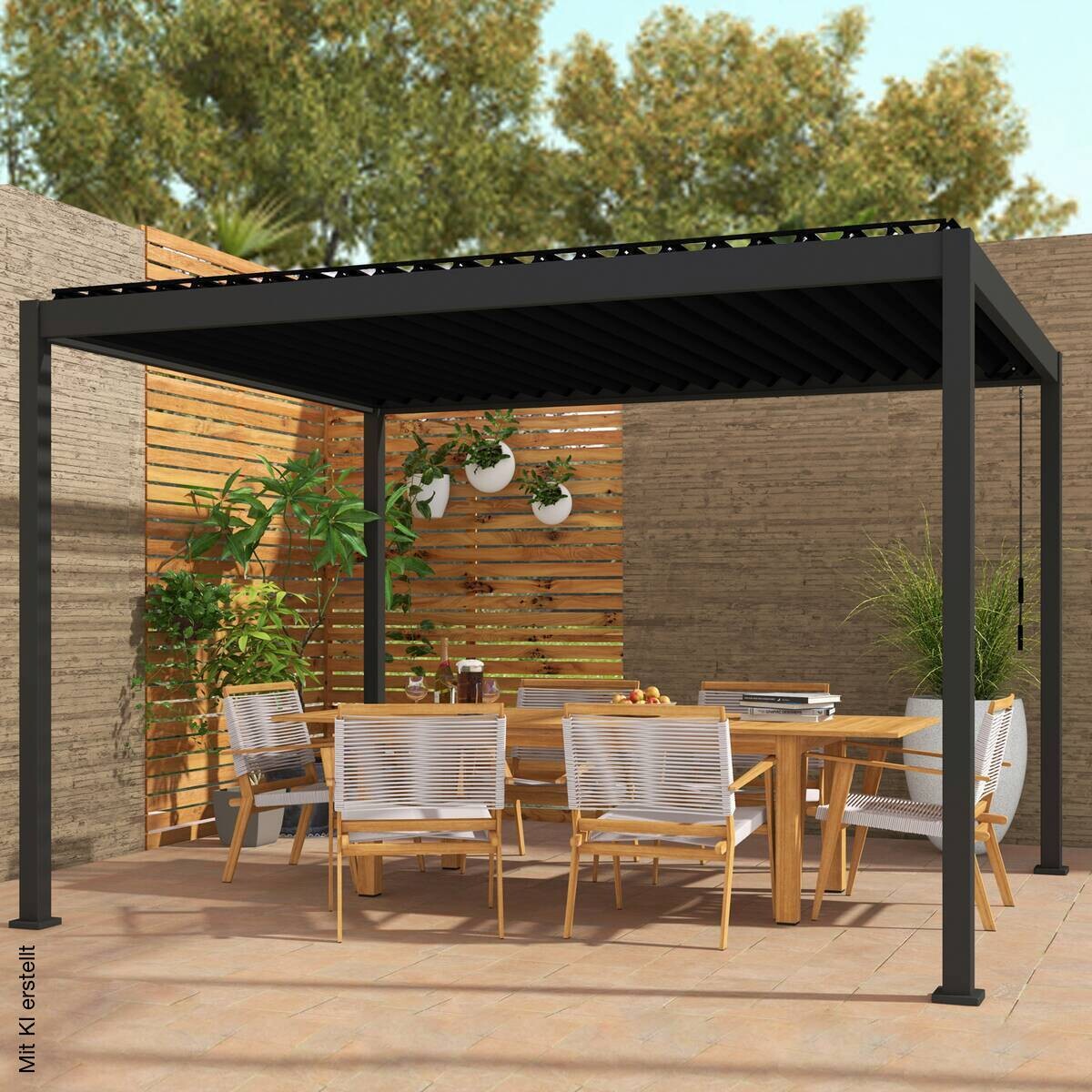 Mirador Pergola Basic anthrazit Aluminium B/H/L: ca. 360x240x300 cm