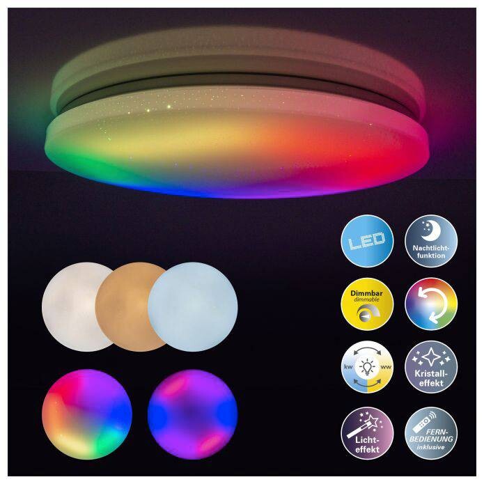 Näve Leuchten LED Deckenleuchte NV1373261 weiß Metall Kunststoff H/D: ca. 7x58 cm null 1 Brennstellen