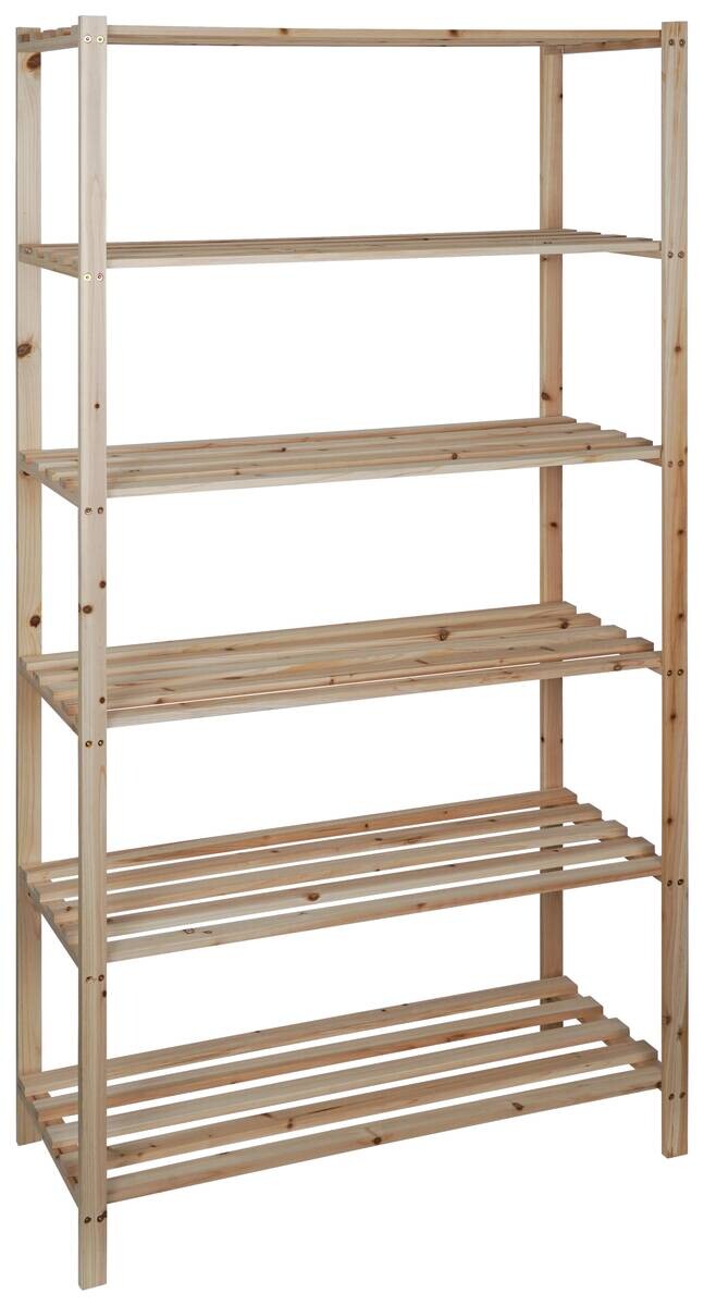 Holzregal B/H/L: ca. 40x180x90 cm