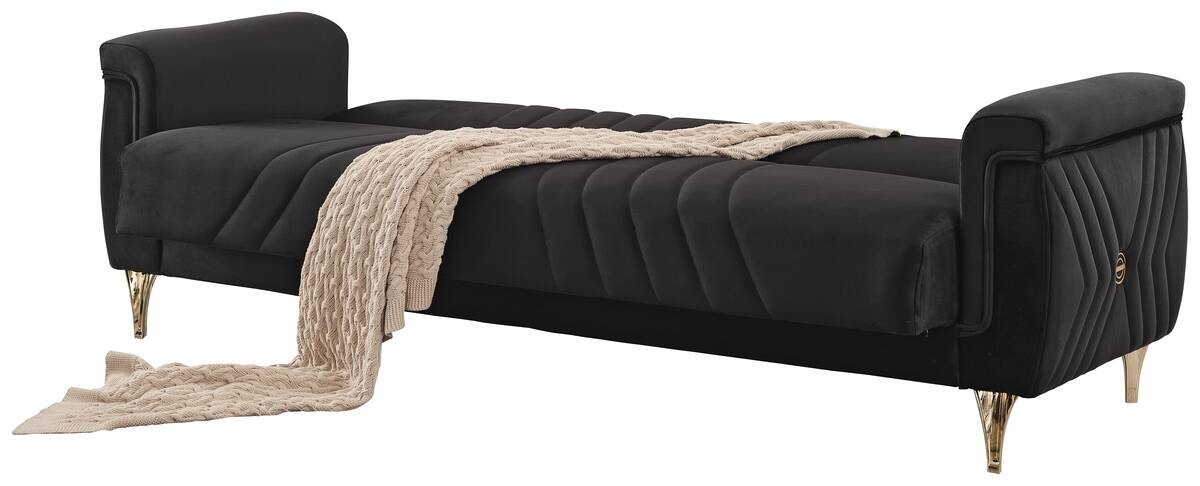 Schlafsofa Lozan schwarz Microfaser B/H/T: ca. 230x86x84 cm