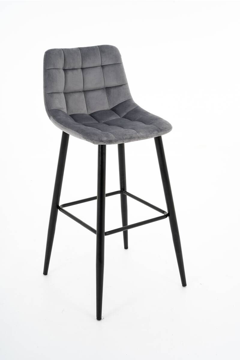 Barhocker FM grau Microfaser B/H/T: ca. 43x100x45 cm