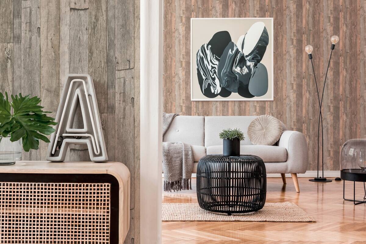 A.S.Creation Vliestapete schwarz beige B/H/D: ca. 53x1005x7,8 cm