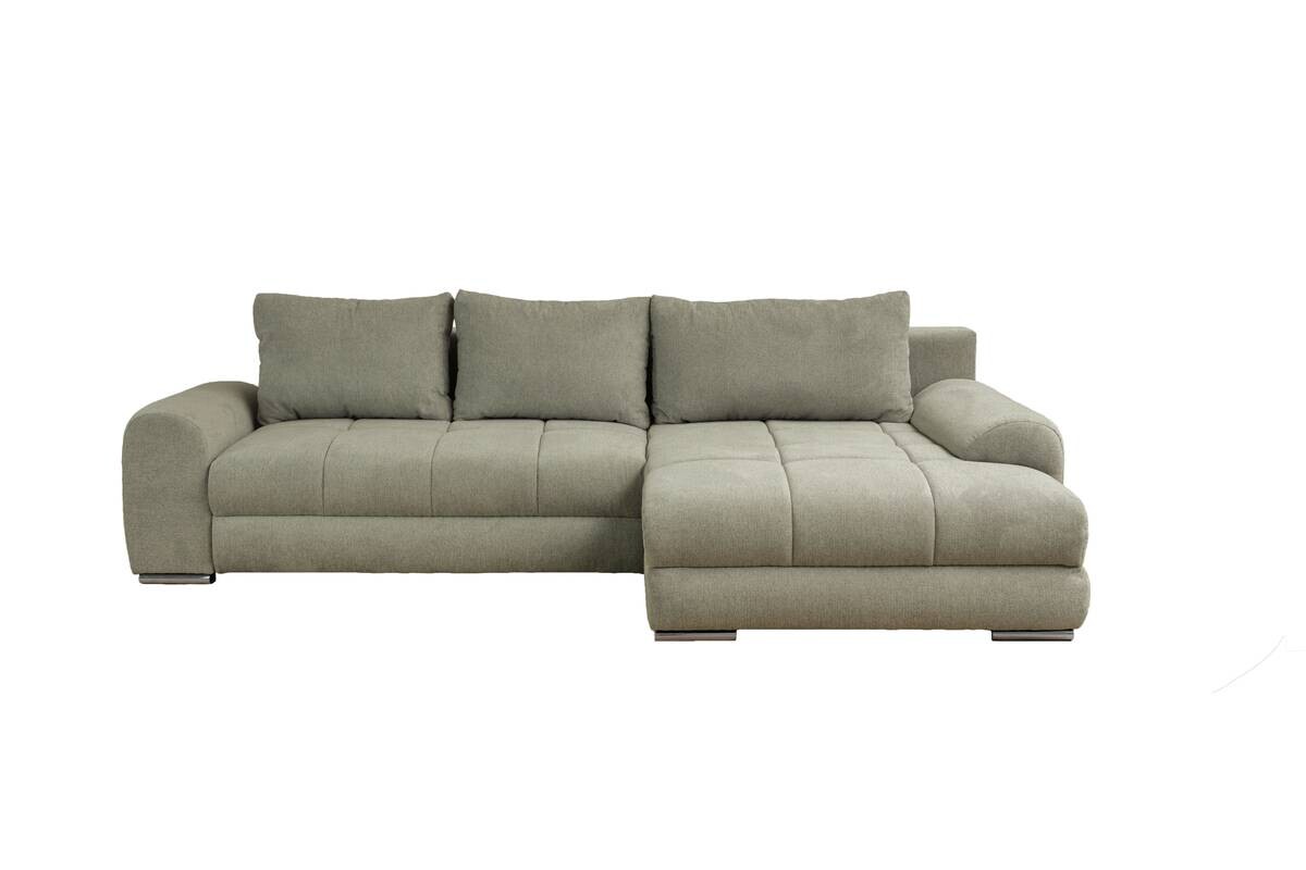 Ecksofa mit Bettfunktion und Bettkasten Lorenz olive Microfaser B/H/T: ca. 284x74x180 cm