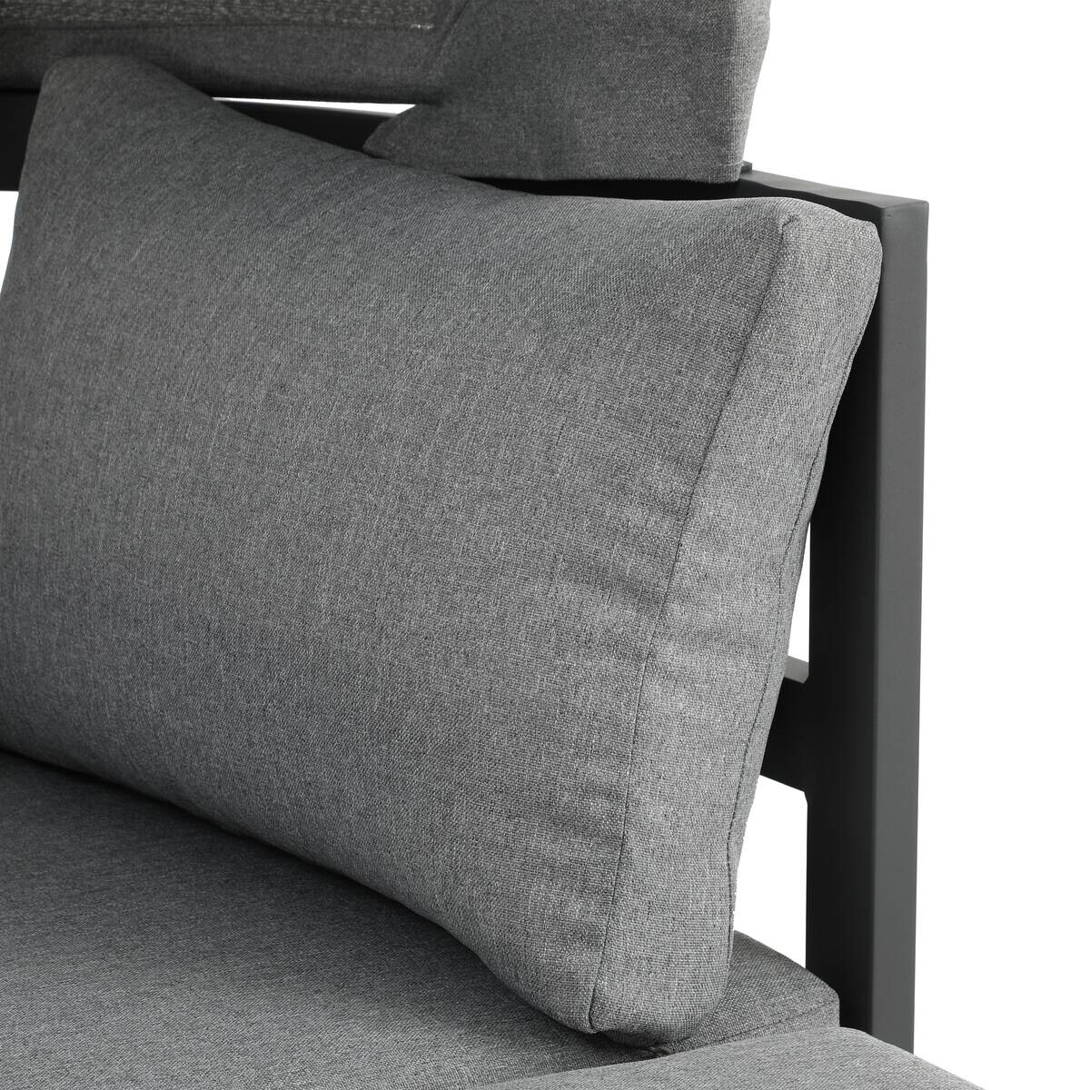 POCOline Sonneninsel mit Dach Barbados hellgrau Stahl