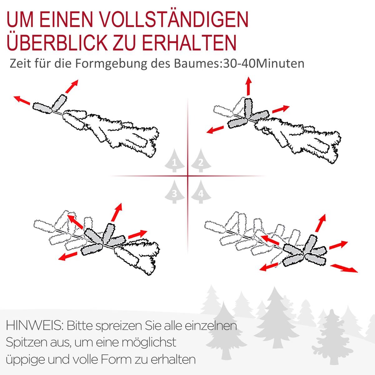 HOMCOM Weihnachtsbaum
