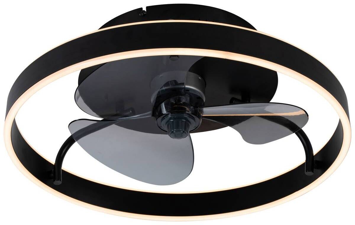 POCOline LED-Deckenventilator Hilko schwarz B/H/L: ca. 50x16x50 cm max. 40 W