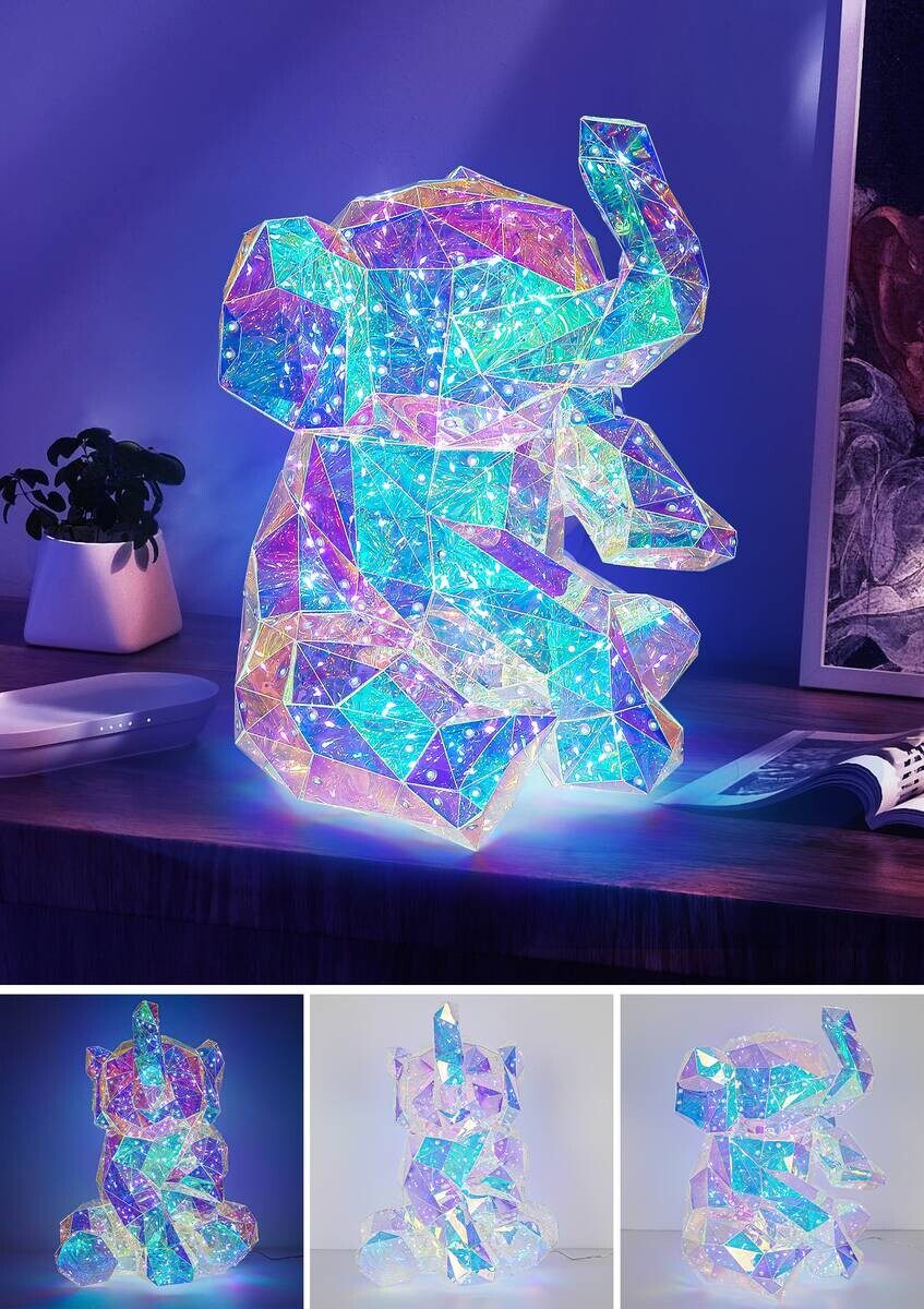 Nolo LED-Dekoleuchte Elefant transparent