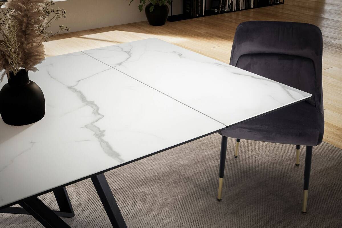 Esstisch weiß Marmor Optik B/H/T: ca. 180x76x95 cm