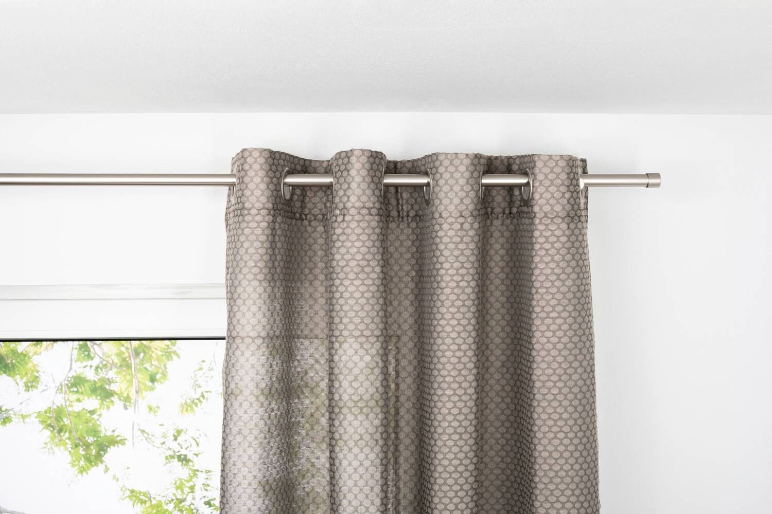 Ösenvorhang 2er Pack Dot taupe B/L: ca. 135x245 cm