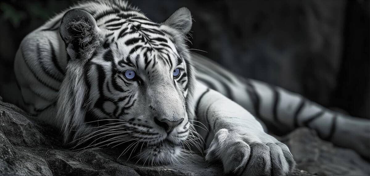 Keilrahmenbild Tiger B/H: ca. 70x33 cm