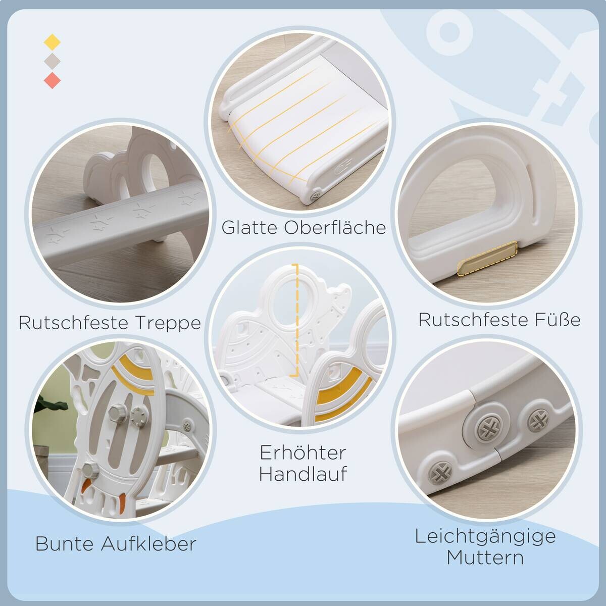 AIYAPLAY Outdoor-Spielzeug grau B/H/L: ca. 46,5x157x80 cm