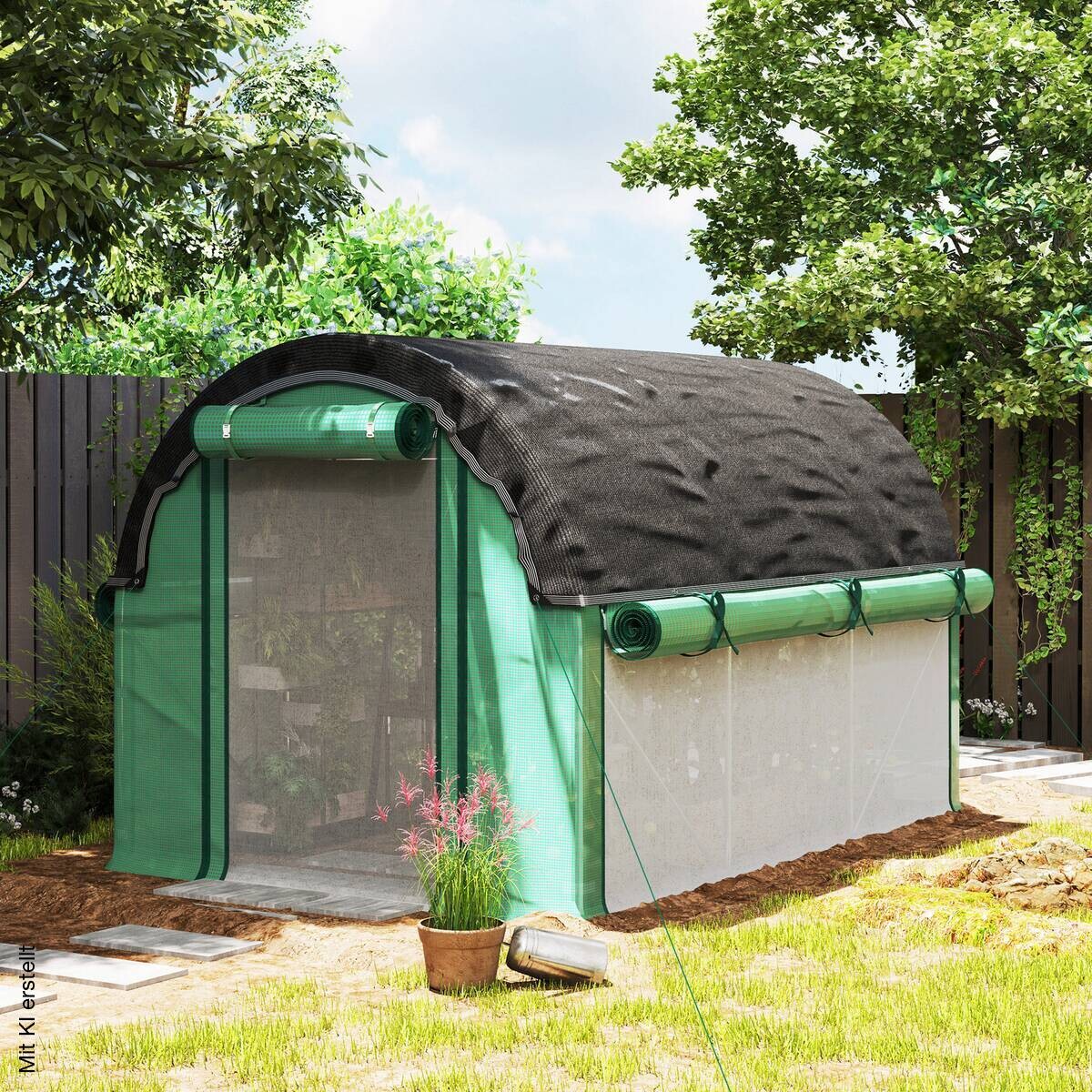 Outsunny Folientunnel B/H/L: ca. 200x198x300 cm