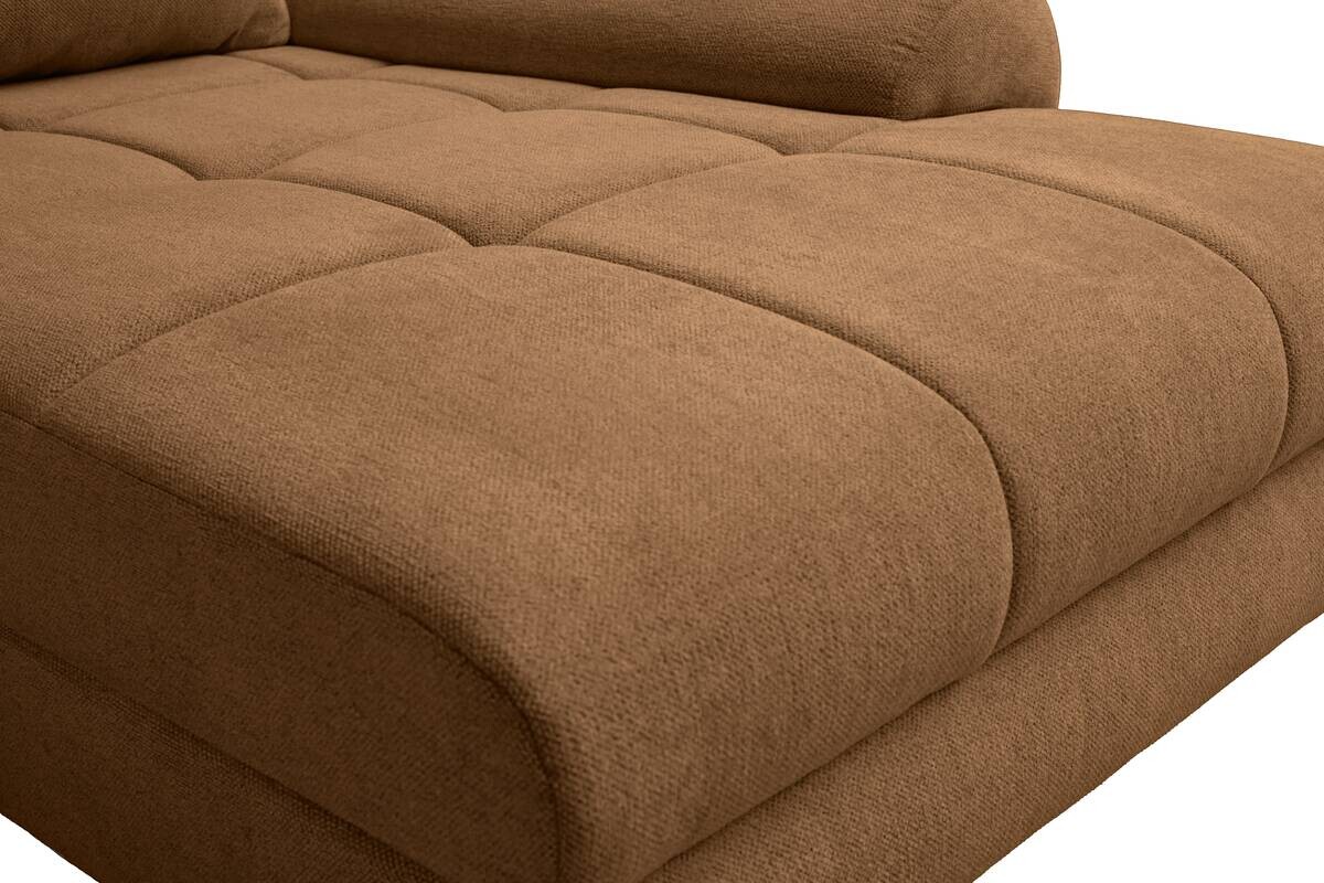 Ecksofa mit Bettfunktion und Bettkasten Lorenz ziegel Microfaser B/H/T: ca. 284x74x180 cm