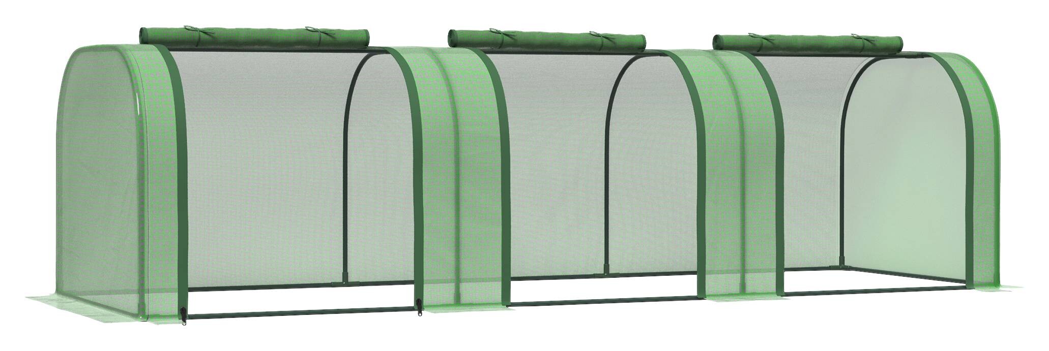Outsunny Mini-Gewächshaus B/H/L: ca. 100x80x295 cm dunkelgrün