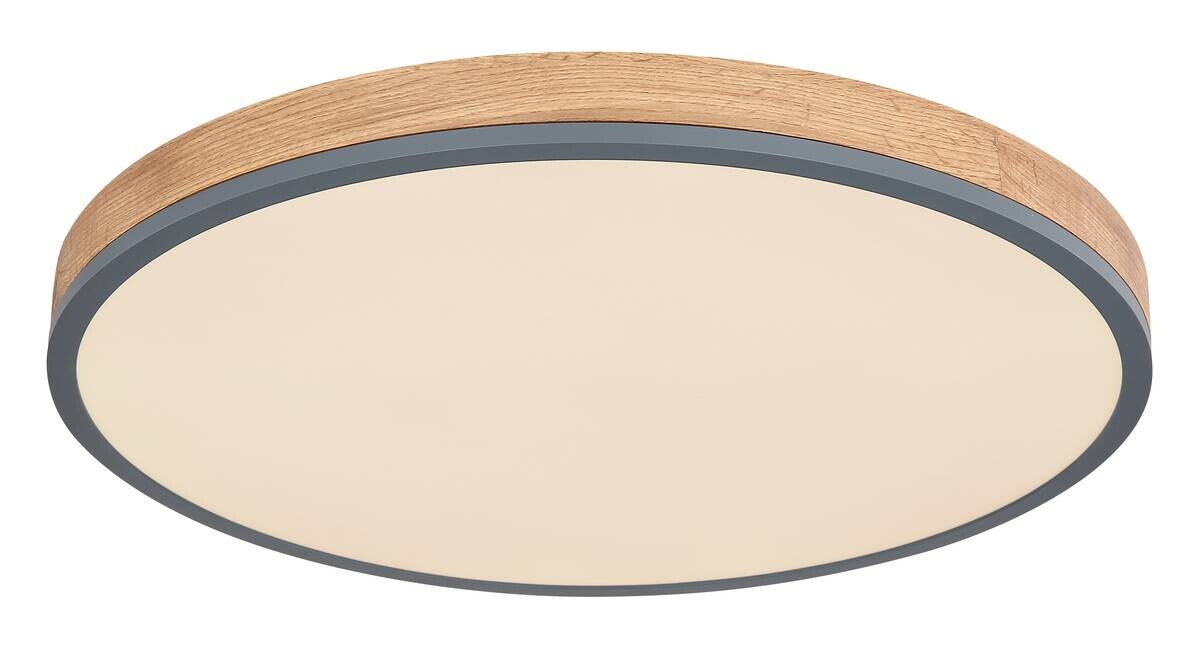 GLOBO LED-Deckenleuchte Graphit Opal Metall Kunststoff H/D: ca. 8,5x60 cm