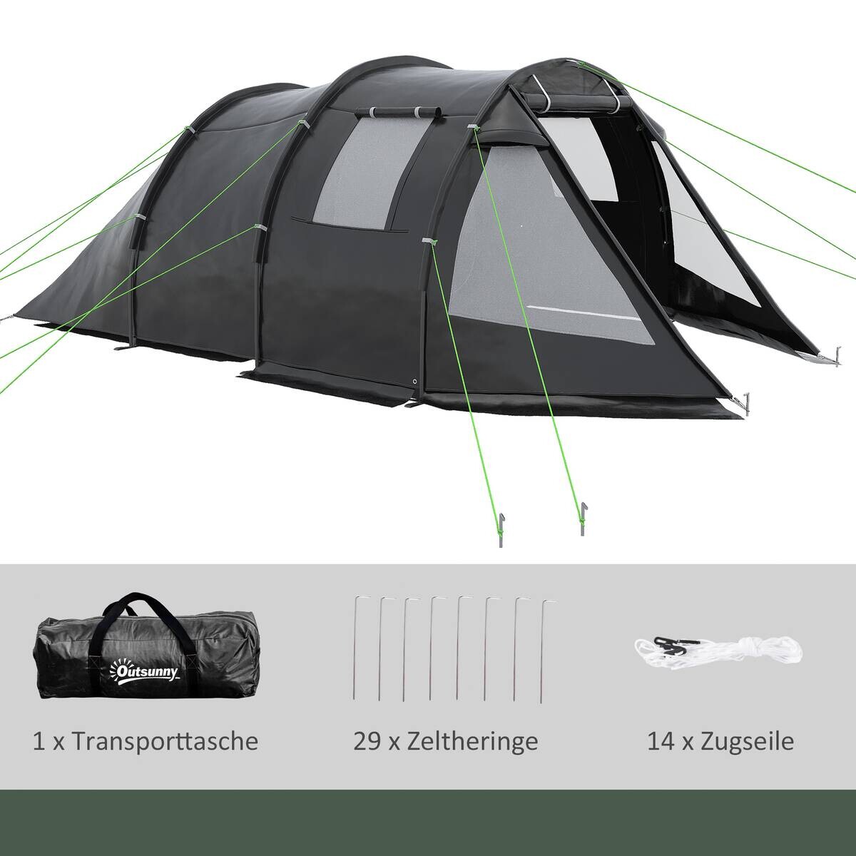 Outsunny Campingzelt B/H/L: ca. 264x172x475 cm