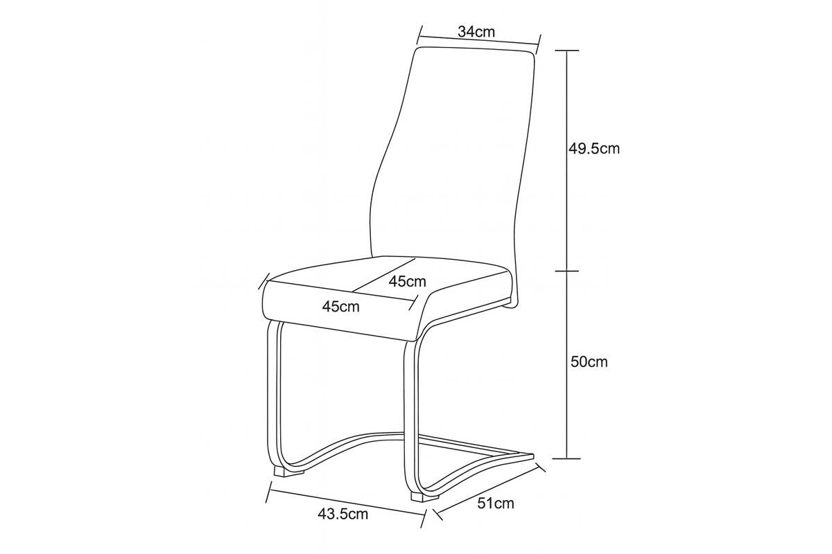 Schwingstuhl TINA, 2er Set anthrazit Webstoff B/H/T: ca. 43x98x59 cm