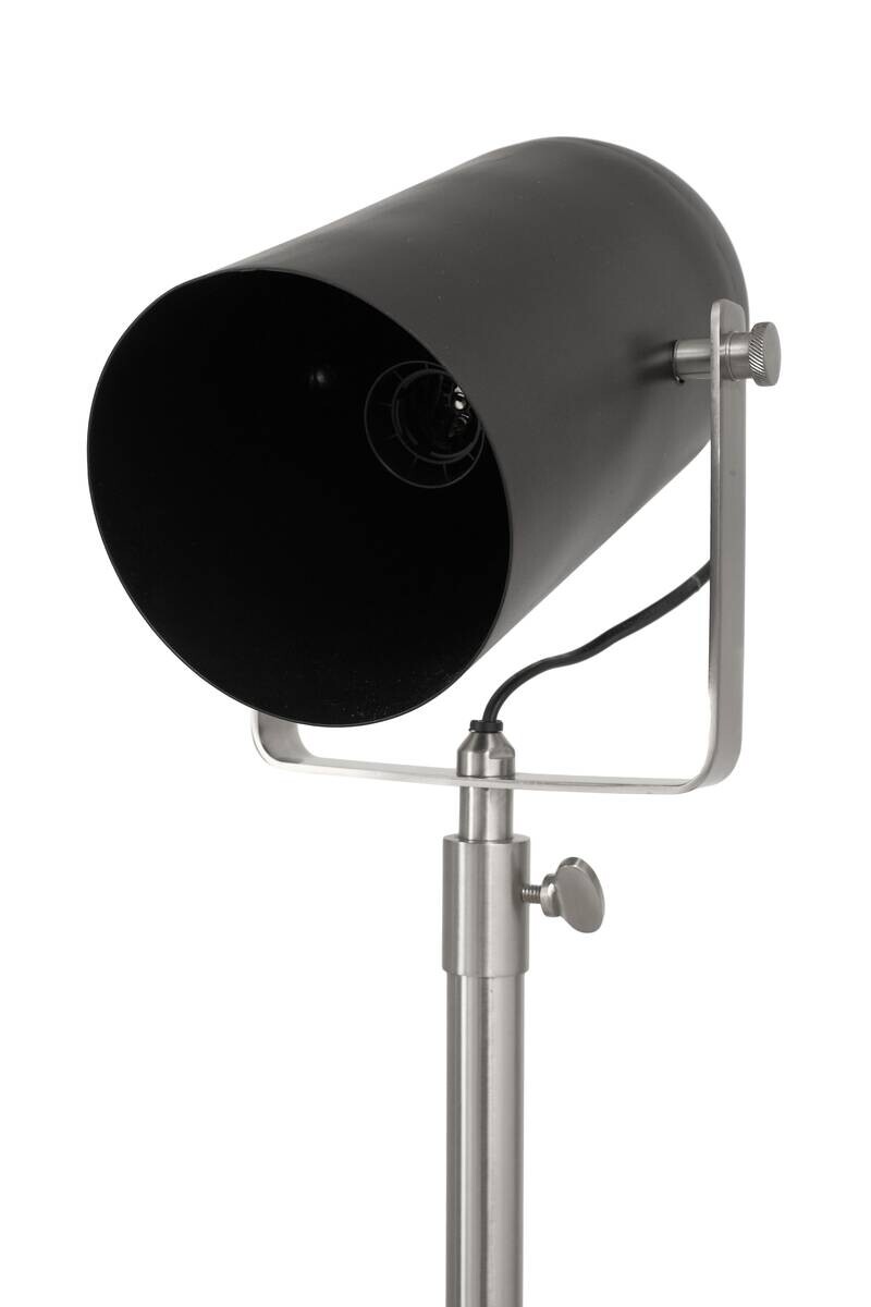 Kayoom Stehlampe silber schwarz Stahl Eisen Messing B/H/L: ca. 57x195x27 cm E27 1 Brennstellen