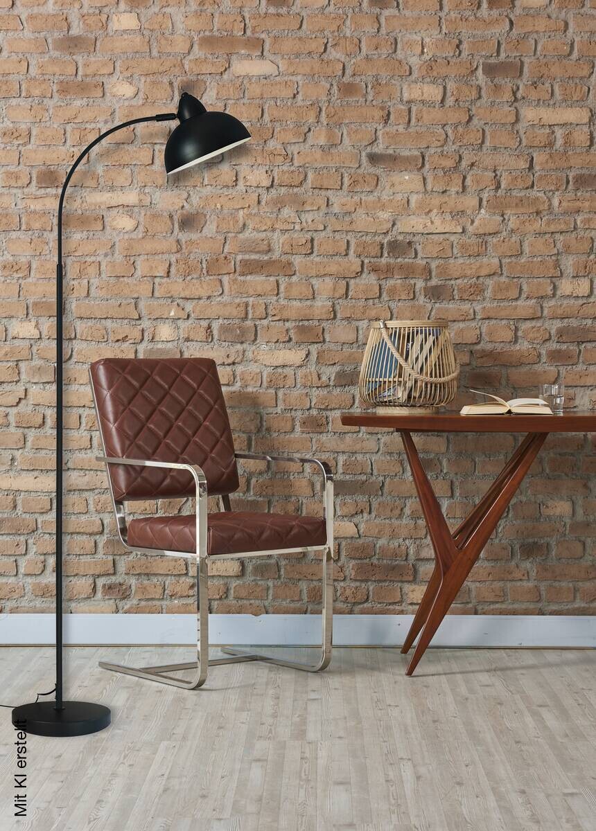 POCOline Stehlampe Fabienne schwarz Metall B/H/L: ca. 54x150x54 cm E27 1 Brennstellen