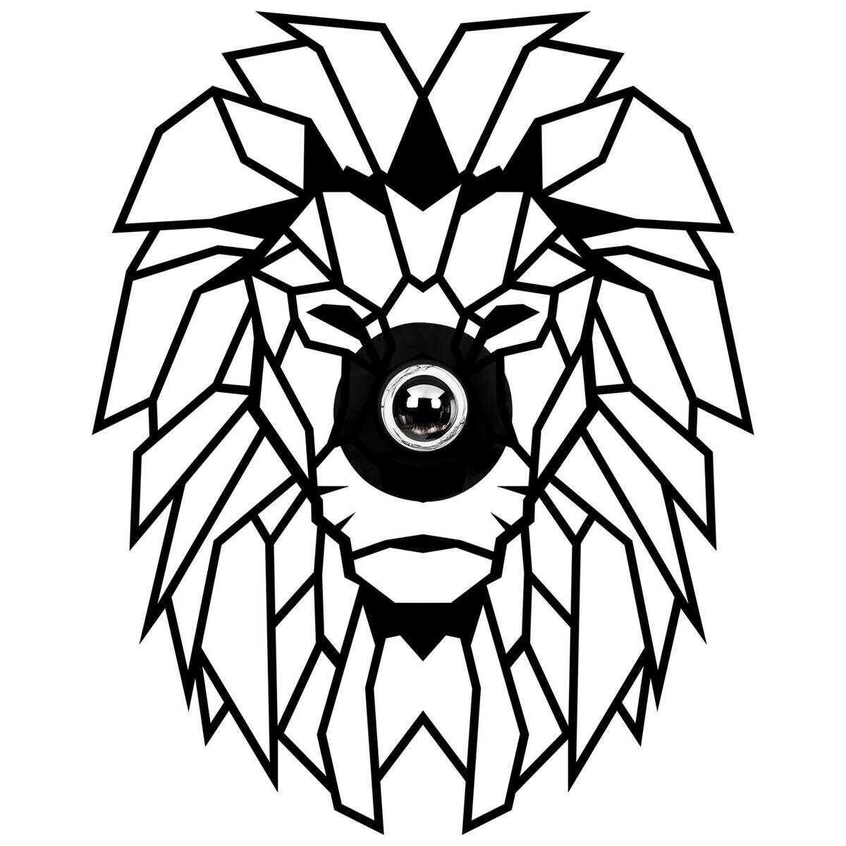 Wandleuchte schwarz Holz Metall B/H/T/L: ca. 39x49x12x39 cm E27 1 Brennstellen