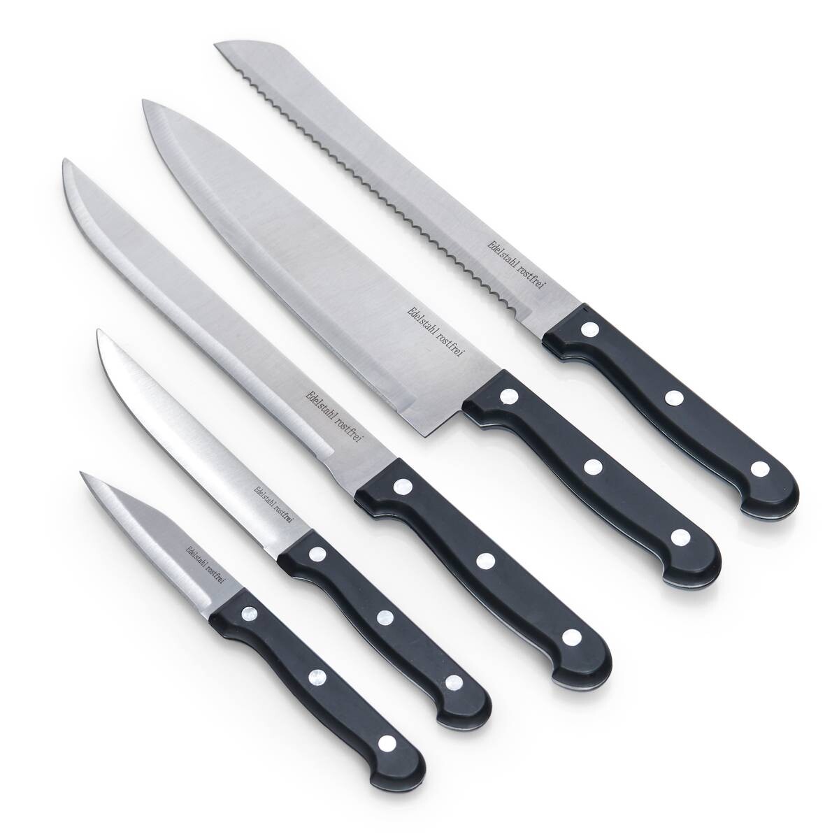 Zeller Messerblock-Set schwarz Kunststoff 6 tlg.