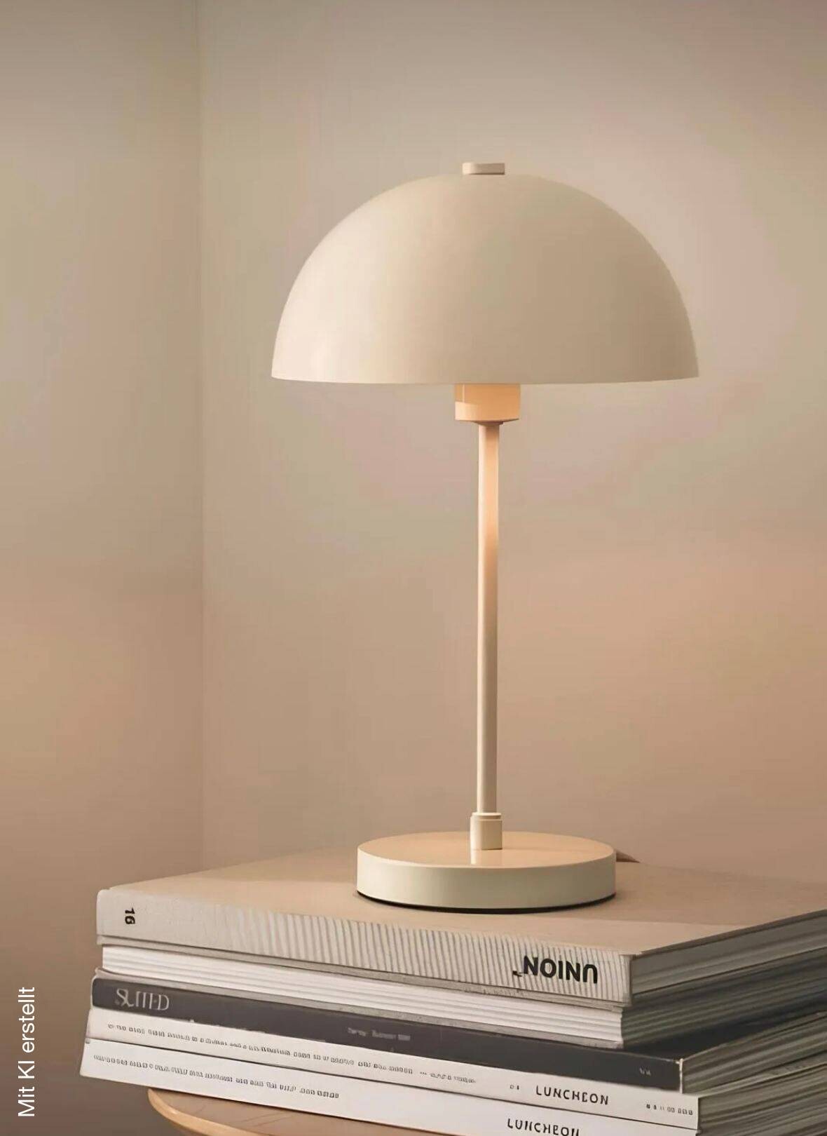 Tischleuchte creme Metall B/H/L/D: ca. 25x39x25x25 cm E27 1 Brennstellen