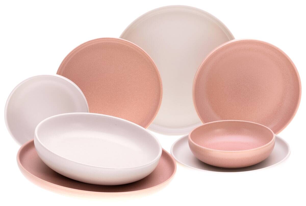 CreaTable Tafelservice Uno Rusty rosé Steinzeug 8 tlg.