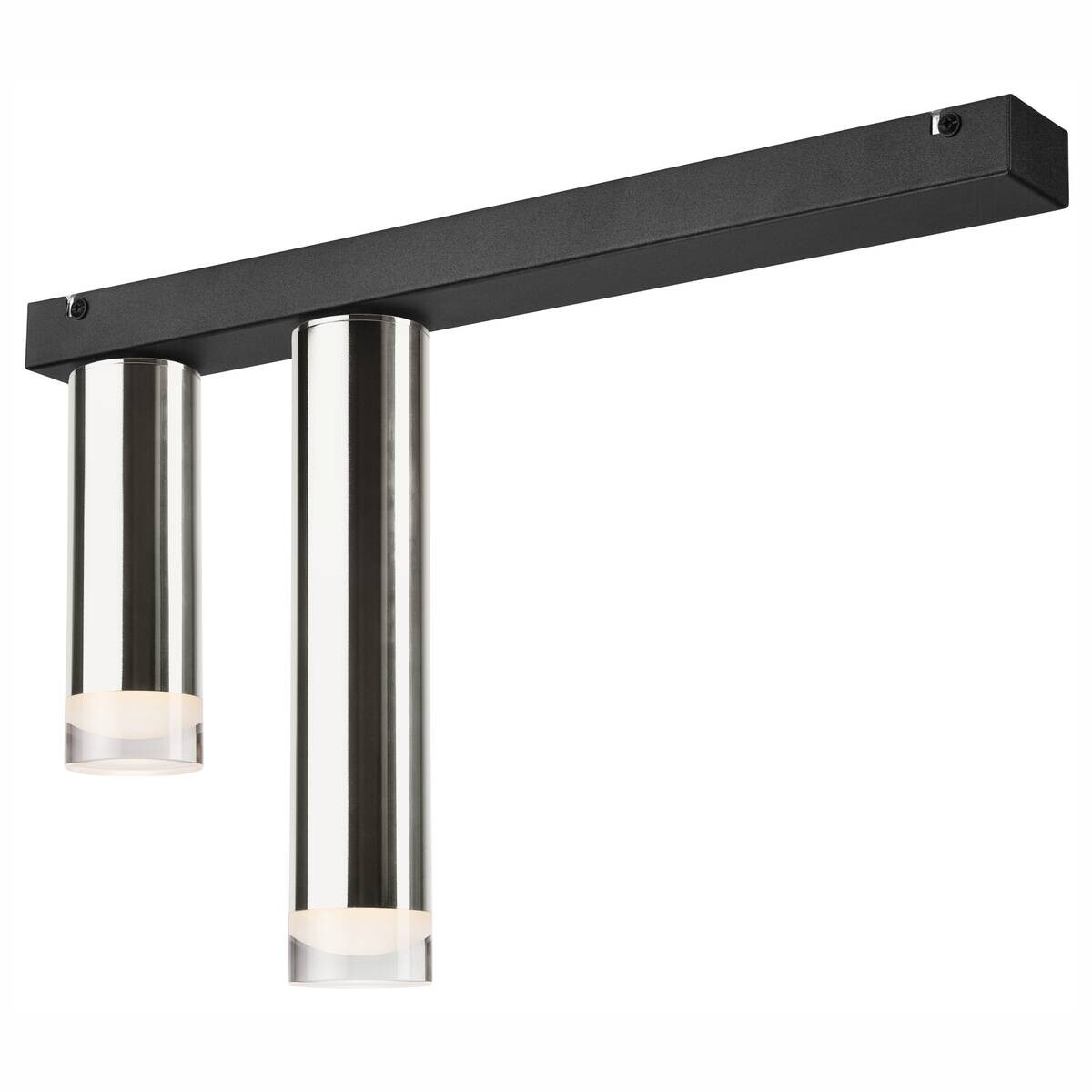 Lamkur Deckenleuchte schwarz Stahl B/H/L: ca. 8x31,5x50 cm E27 2 Brennstellen