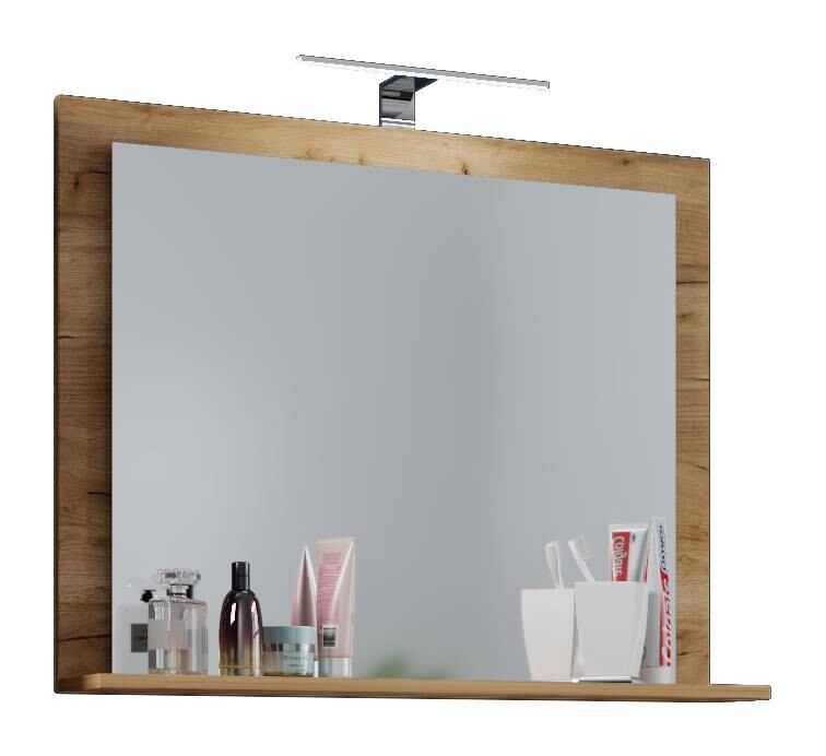 VCM Möbel Wandspiegel Lendas Eiche Honig B/H/T: ca. 60x65x17 cm