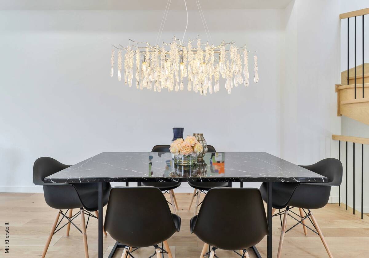 GLOBO Luster gold klar amber Glas Metall B/H/L: ca. 60x120x100 cm E14 10 Brennstellen