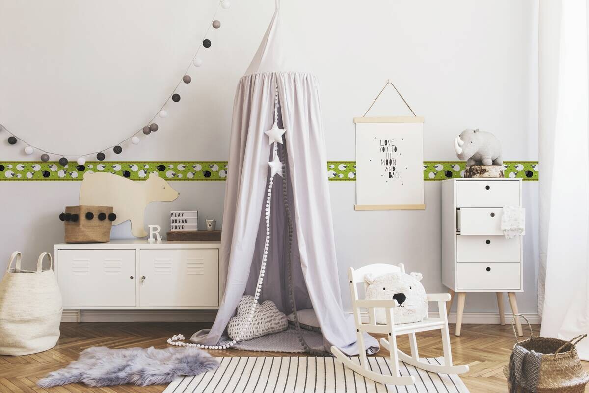 A.S.Creation Bordüre weiß schwarz B/H/D: ca. 15,5x500x5,7 cm