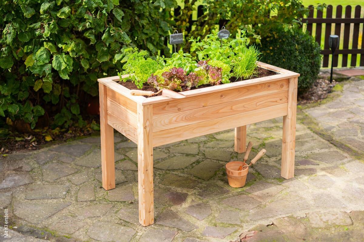 Westmann Stelzenhochbeet natur Lärche H/T/L: ca. 75x65x120 cm