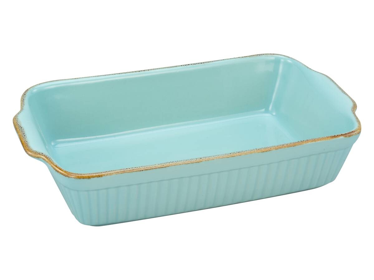 CreaTable Auflaufform Classic VINTAGE mint Steinzeug B/H/L: ca. 20x7,5x34 cm