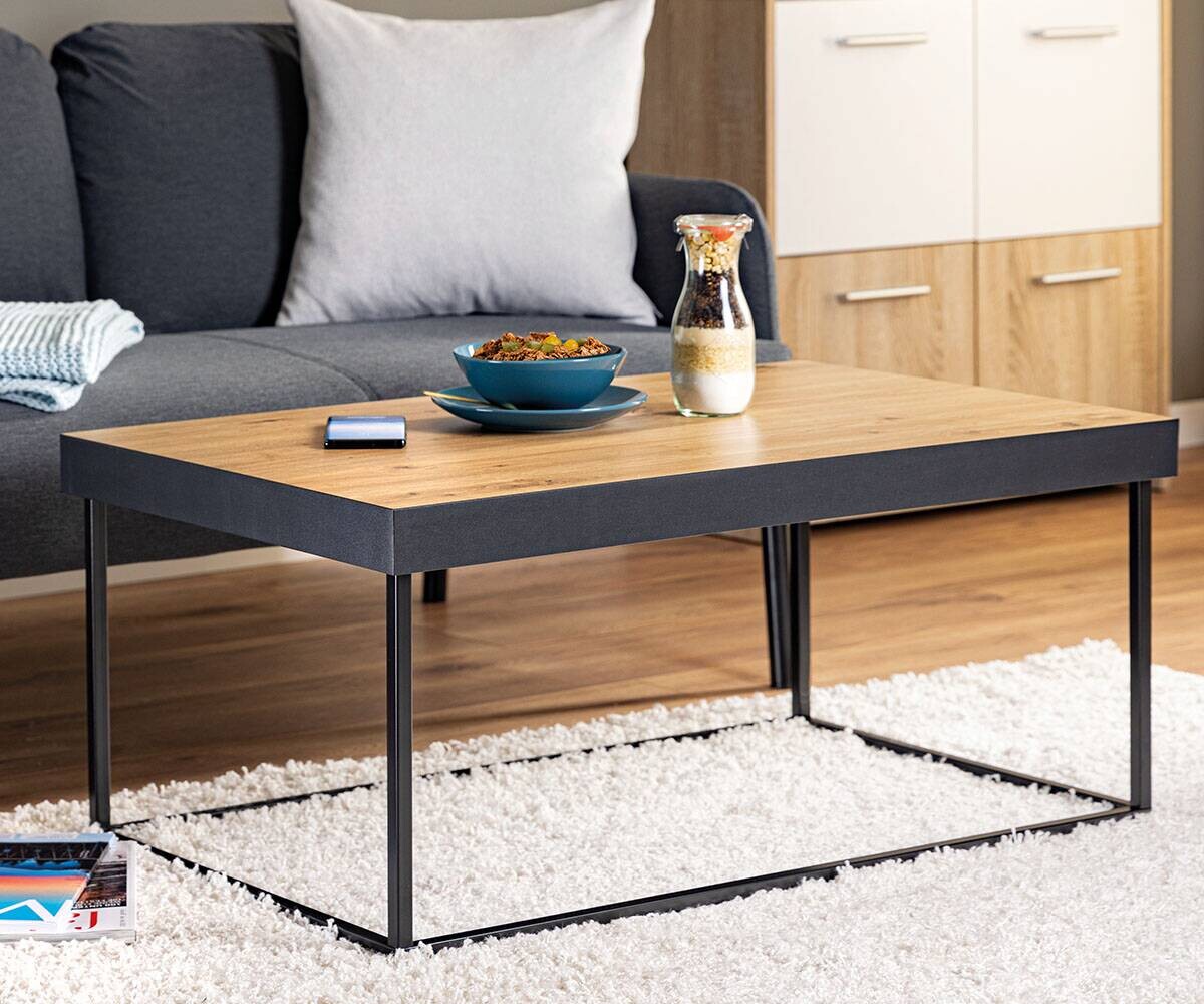 Inter Link Couchtisch PASSIONE Eiche Holz B/H/L: ca. 55x40x90 cm