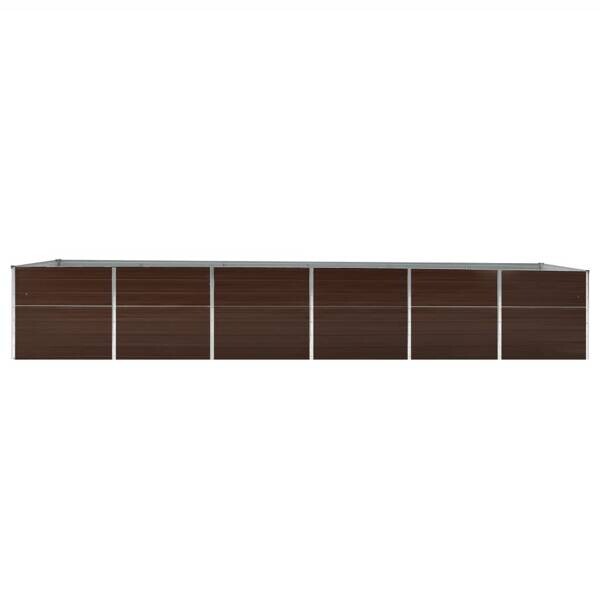 Garten-Hochbeet braun Stahl B/H/L: ca. 80x77x480 cm
