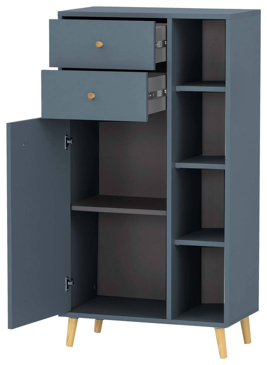 Midischrank Bjarne Fjordblau B/H/T: ca. 60,2x113,4x33 cm
