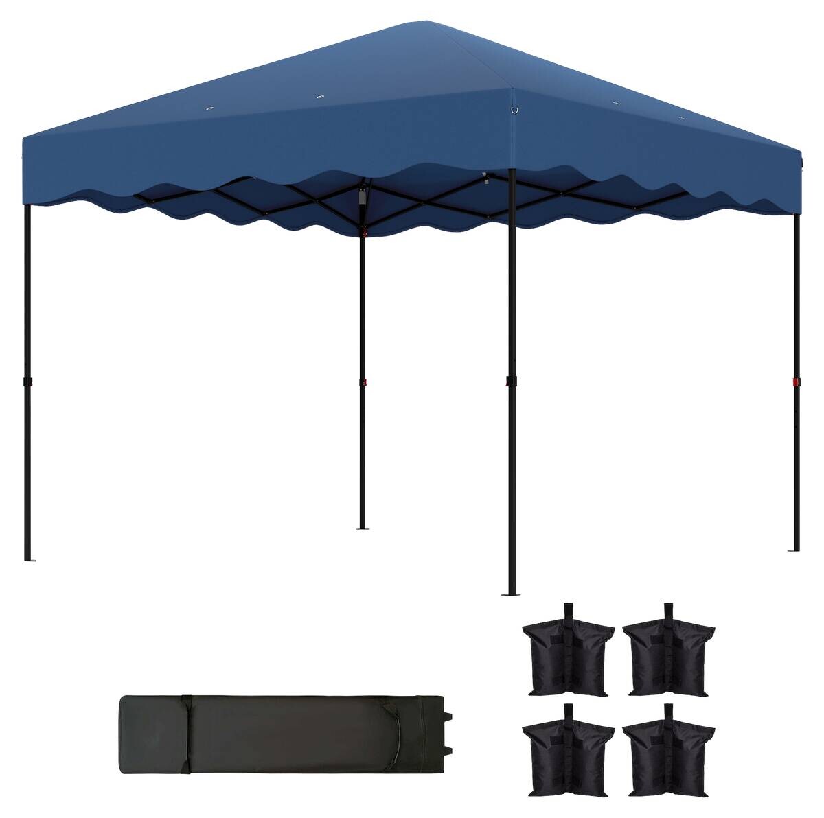 Outsunny Pavillon blau Metall B/H/L: ca. 297x287x297 cm