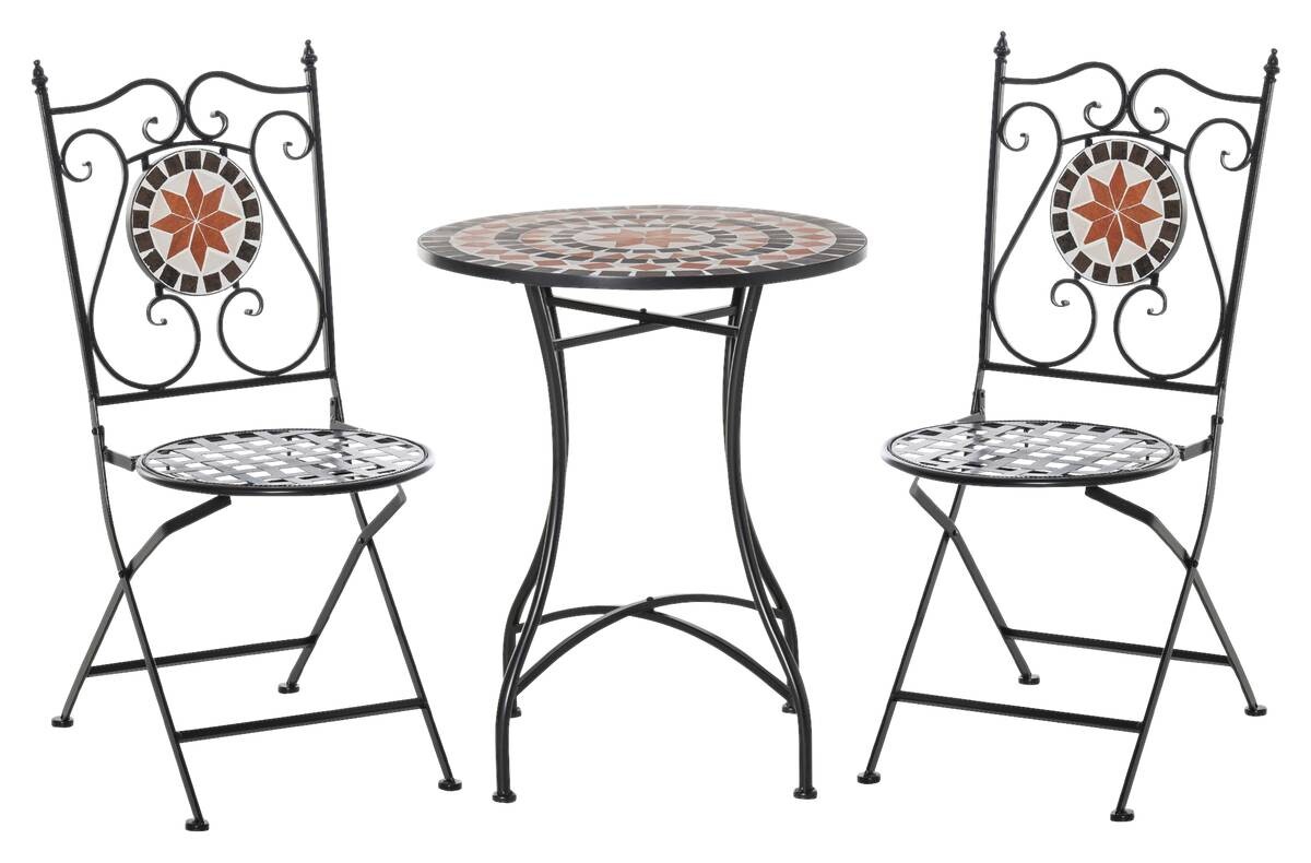 Outsunny Gartenmöbel-Set bunt Metall